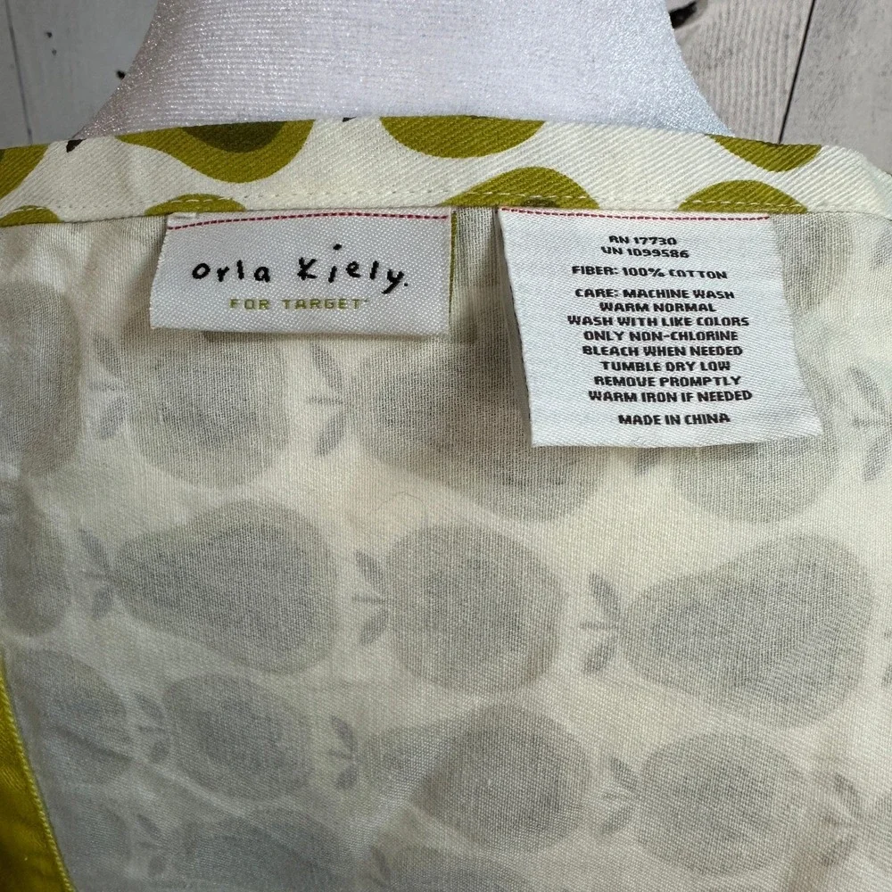 Orla‎ Kiely for Target 2009 Apron Apples Pears Retro Kitchen Cooking RARE